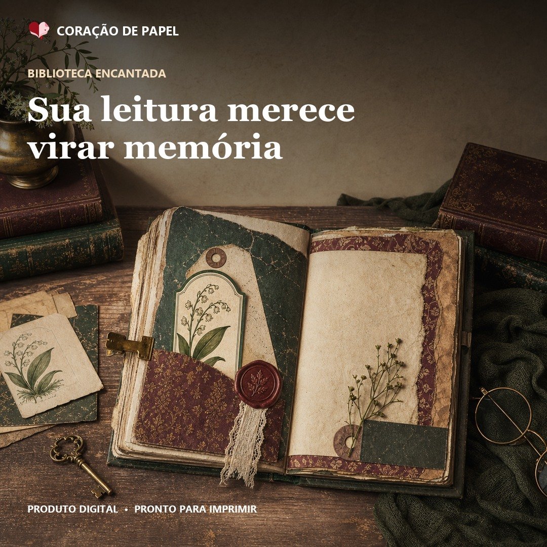 Journal literário da coleção Biblioteca Encantada