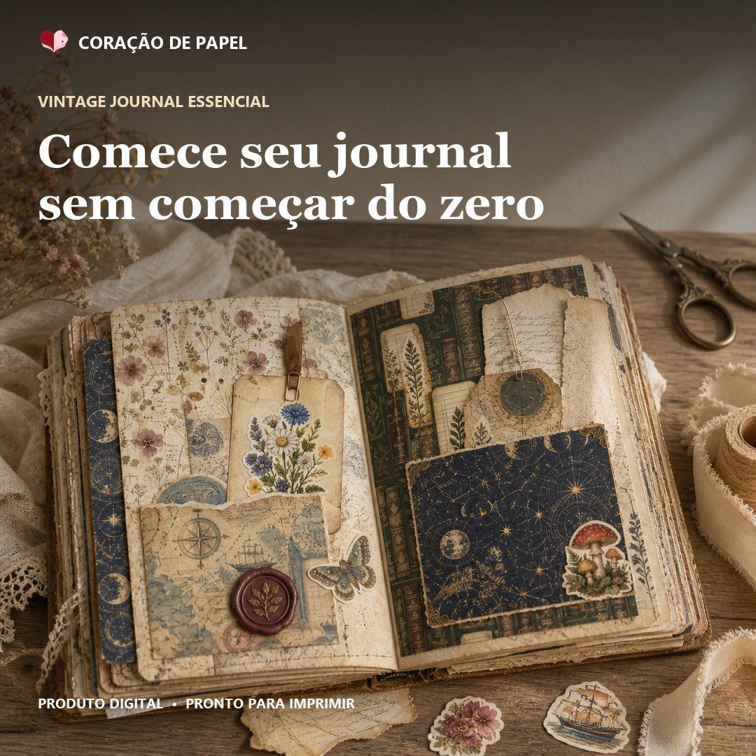 Journal vintage criado com os arquivos digitais